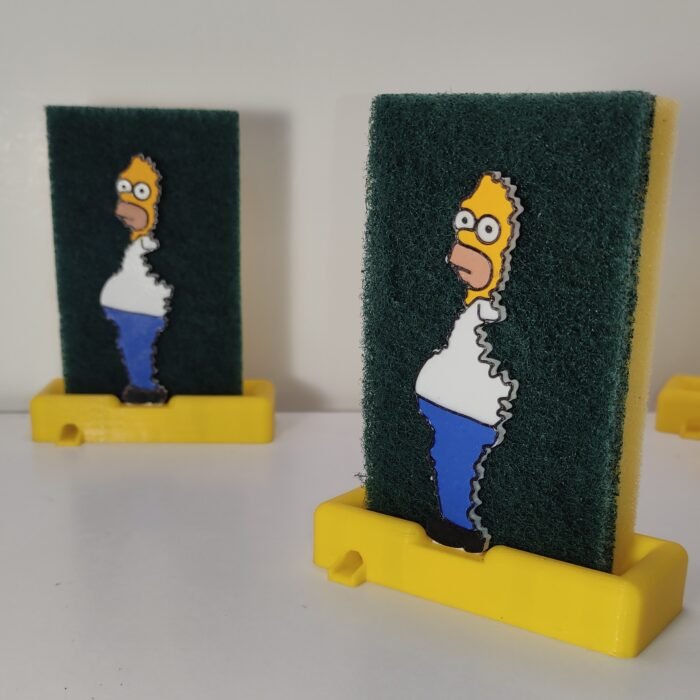 Homero Simpson Porta Esponja de Cocina, Soporte de limpieza de cocina,Decoración Para Hogar, Accesorio Fregadero.