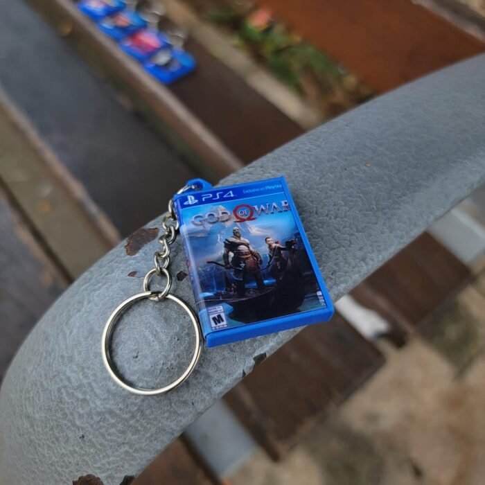 Llavero estuche Play Station PS4 y PS5, the last of us, god of war, spiderman, GTA V y Minecraft.